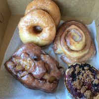 Pie, fritter, donuts, cinnamon roll  at Buttermilk Bake Shop in Petersburg