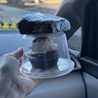 Vegan cupcake and vegan brownie  at Buttermilk Bake Shop in Petersburg