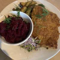 vegan cutlet  at Vege Bistro - Polish Vegan Food in Warsaw