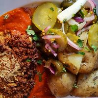 Cukinia faszerowana at Vege Bistro - Polish Vegan Food in Warsaw