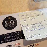 Menu in English. Friendly staff. at Vege Bistro - Polish Vegan Food in Warsaw