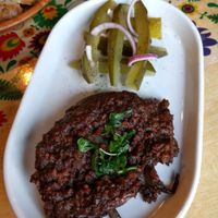 is this a sausage? they say it is. at Vege Bistro - Polish Vegan Food in Warsaw