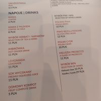 Drink menu at Vege Bistro - Polish Vegan Food in Warsaw