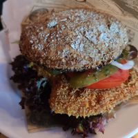 Schabowy Burger at Vege Bistro - Polish Vegan Food in Warsaw
