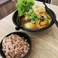 Tom Yum Soup Bowl with brown rice at Greendot 绿一点 - Westgate in West Singapore