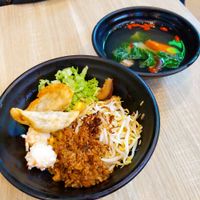 Mee pok with Fried Gyoza at Greendot 绿一点 - Westgate in West Singapore