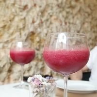 Pear and Beet juice  at Pachamama in Lisbon