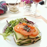 raw vegan lasagne at Pachamama in Lisbon