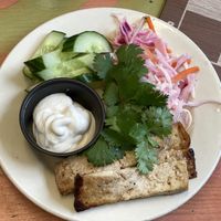 Bahn Mi without bread. (I opted against the $.50 upcharge for lettuce.)  at Flexit Cafe and Bakery in Ellsworth