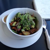 quinoa & roasted veggies salad with peanut dressing, Clean Eats at Clean Eats in Mount Maunganui