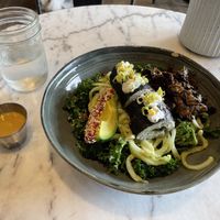 Mushroom sushi bowl  at Raw Co. Juicery and Food in Escazu