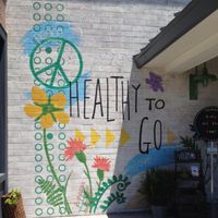 awesome wall art  at Flower Child in Scottsdale