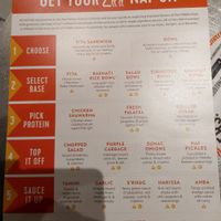 Menu at Naf Naf Grill in Chicago