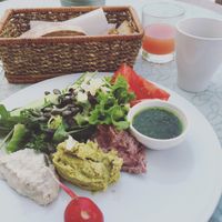 part of the vegan breakfast at Cafe Mlynek in Krakow