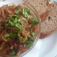 Vegan bigos at Cafe Mlynek in Krakow