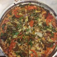 Vegan gluten free pizza at Pizza Artista in Lafayette