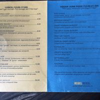 Menu June 2022  at Rebel Rebel in Dordrecht