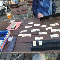 Playing a game of rummikub at Rebel Rebel in Dordrecht