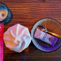 Hot choco (top view) at Rebel Rebel in Dordrecht