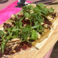 Flammkuche Bieten (zonder ui ivm allergie) at Rebel Rebel in Dordrecht