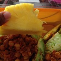 fresh pineapple slice came with meal  at La Grande Orange in Phoenix