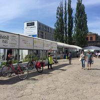 the inner patio of biobazar at BioBazar in Warsaw
