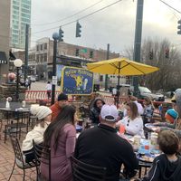 Outside  at Mellow Mushroom in Asheville