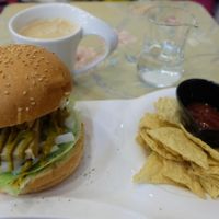 Burger from Green Pool Loving Hut in Xindian at Loving Hut 愛家 - Xindian in New Taipei City