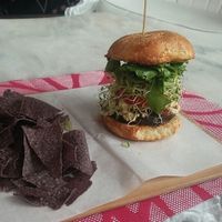 Portobello burger  at Plant Theory in Miami