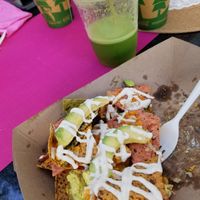 Tofu scrambled nachos if u request it. at Plant Theory in Miami