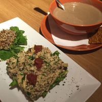 mushroom soup and tatin - must have  at Yi in Athens