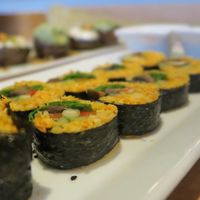 raw vegan sushi  at Yi in Athens