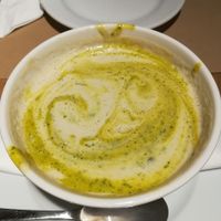 Cream soup at Yi in Athens