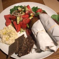 Greek platter for two includes 4 wraps at Yi in Athens