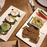 Stuffed mushrooms and guacamole  at Yi in Athens