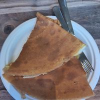 Crêpe with egg and brie at Eldur og Is - Fire and Ice in Reykjavik