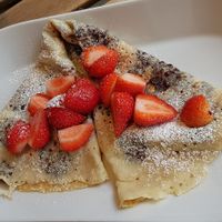 Strawberries and dark choc at Eldur og Is - Fire and Ice in Reykjavik