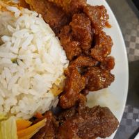 Several types of mock meat in the daily menu offer, August 2023. at Mennyorszag Szive in Budapest