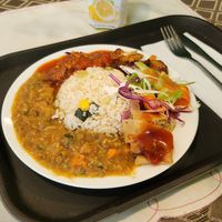 Small dish of the day at Mennyorszag Szive in Budapest