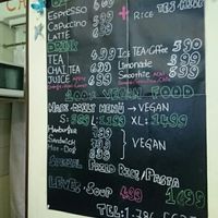 menu at Mennyorszag Szive in Budapest