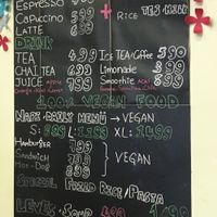 Menu at Mennyorszag Szive in Budapest