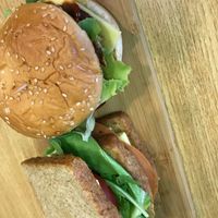 Best veggie burger! Club sandwich at a close second. at Mennyorszag Szive in Budapest