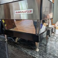Proper espresso machine at Guru Donuts in Boise