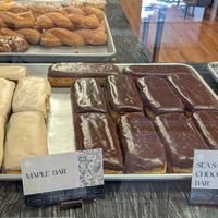 Maple Bar and Sea Salt Chocolate Bar at Guru Donuts in Boise