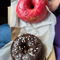 Both tasted really good!! at Destination Donuts in Columbus