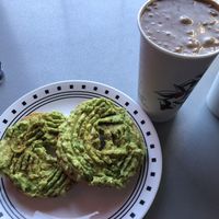My other favorite: avocado bagel with the same smoothie  at Millie's Living Cafe in Lynchburg