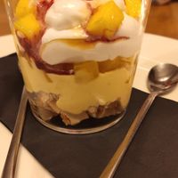 Mango cheesecake at Olive in Innsbruck