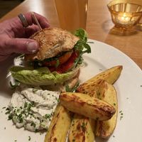 Pumpkin burger   at Olive in Innsbruck