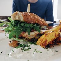 Avocado Burger 😋  at Olive in Innsbruck