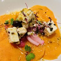 Carpaccio de boniato at Baobab in Zaragoza